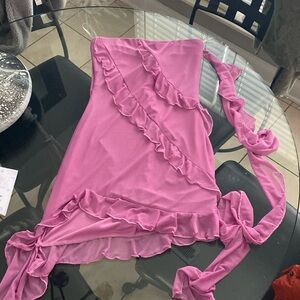 NWT Blue Blush Wyatt ruffle mini dress - size medium